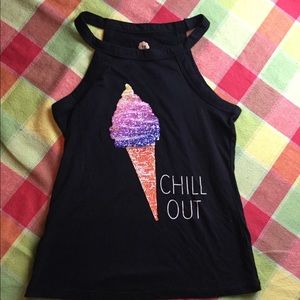 Cute chill out ice cream sequin top